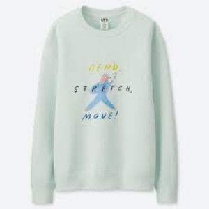 Light blue Uniqlo sweatshirt. Woman and Have Fun! Collection by Grace Lee